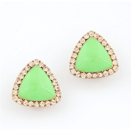 Neon Green Stud Earrings